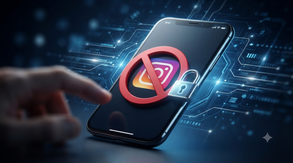 Stealth Gram Explained: Online privacy illustration featuring anonymous Instagram viewing, public stories and profiles, digital security, and safe social media browsing.