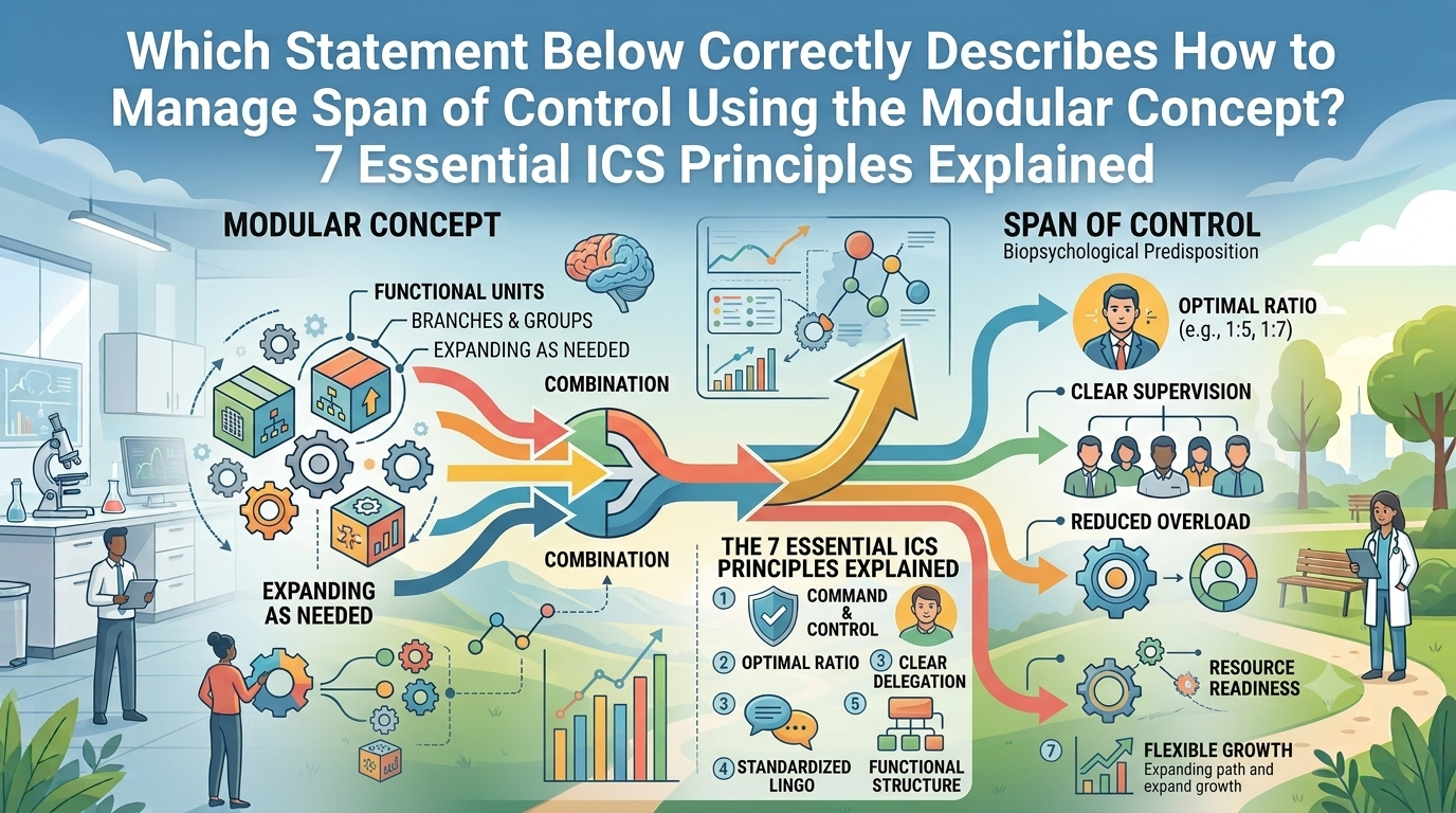 Which Statement Below Correctly Describes How to Manage Span of Control Using the Modular Concept? 7 Essential ICS Principles Explained